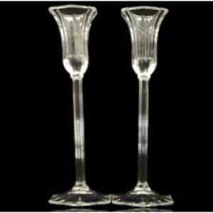 Waterford Marquis Germany Crystal Candle Holders Triumphe Vintage Set of 2 8.5"